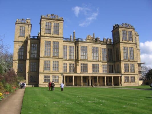 Hardwick Hall on the doorstep to Hazel Tree Lodge
