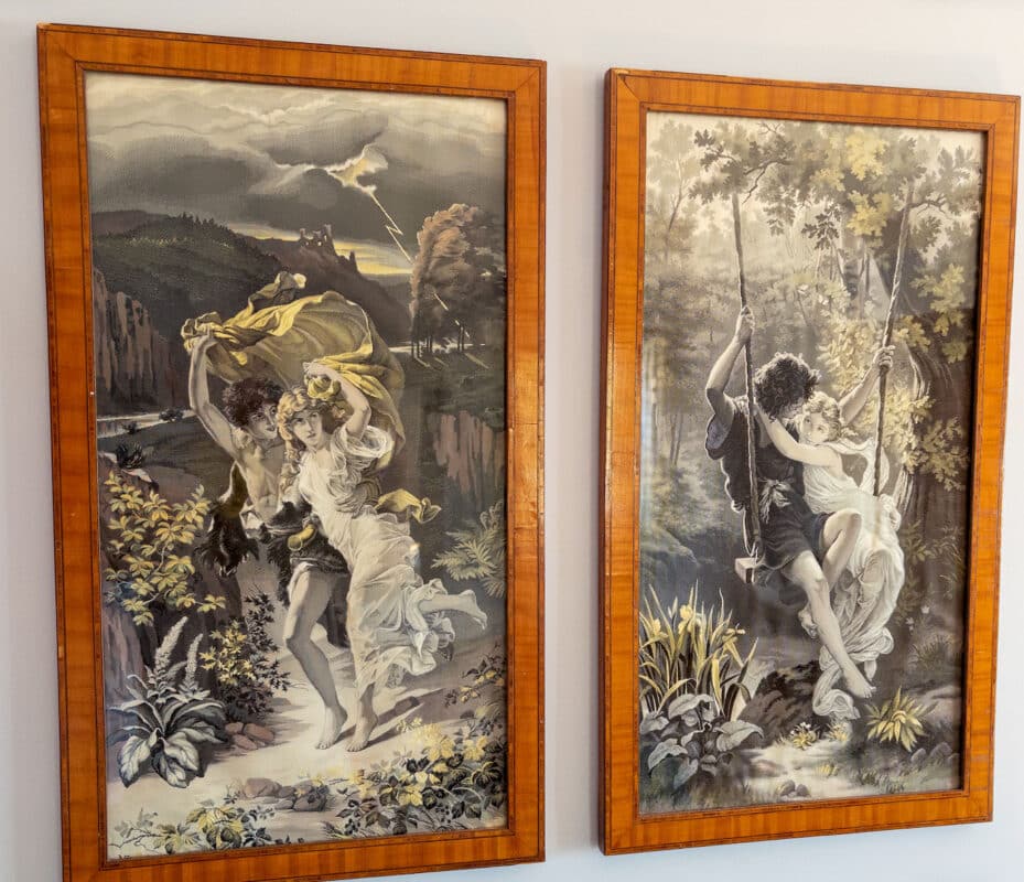 Neyret Frères silk artwork Hazel Tree Lodge