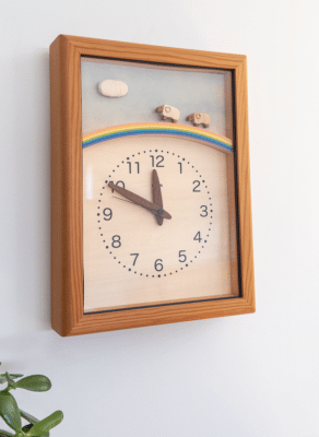 Kicori rainbow sheep clock Derbyshire lodge