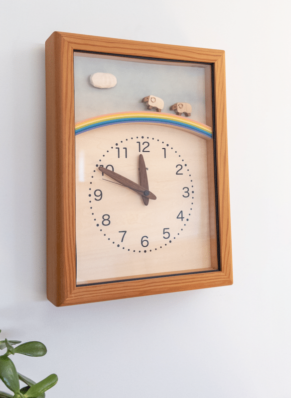 Kicori rainbow sheep clock Derbyshire lodge